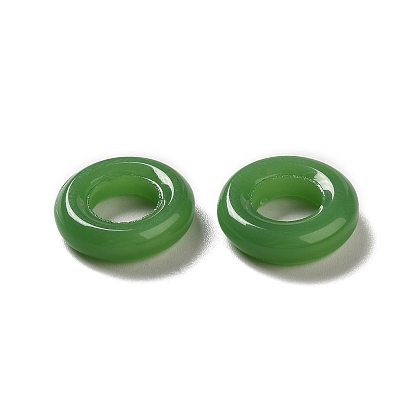 Anillos de unión de vidrio, imitación de jade, anillo redondo