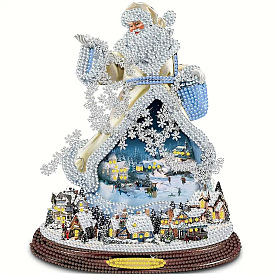 Рождественский Санта-Клаус набор для алмазной живописи своими руками, включая сумку со стразами из смолы, алмазная липкая ручка, поднос тарелка и клей глина