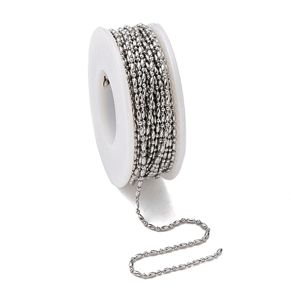 304 Stainless Steel Ball Chains, 1:1 Rice and Round