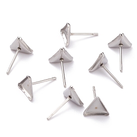 Ajustes de aretes de acero inoxidable 304, triángulo