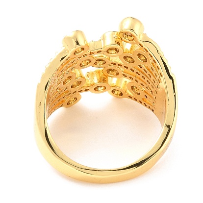 Micro latón allanar anillos zirconia cúbico, anillos de banda ancha, larga duración plateado, real 18 k chapado en oro