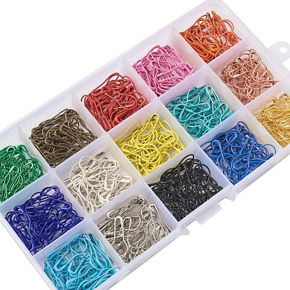 15 Colors Iron Locking Stitch Marker, Calabash Pins
