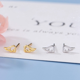 925 Sterling Silver Wing Stud Earrings for Women