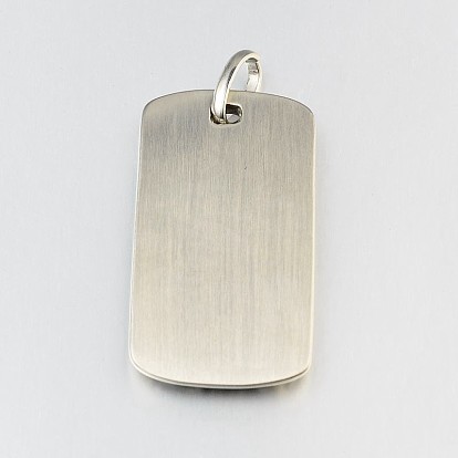 Rectangle with Dragon 304 Stainless Steel Pendants, 48x26x6mm, Hole: 11x6mm