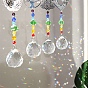 Décorations de pendentif en cristal, avec les accessoires en métal, Pour la maison, décor de jardin
