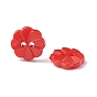 Botones de acrílico, 2 agujero, teñido, flor, agujero: 2 mm