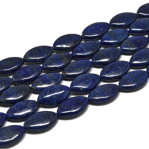 Lapis-lazuli, brins de perles naturels , oeil de cheval