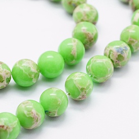 Imperial Jasper Beads Strands, Dyed, Round