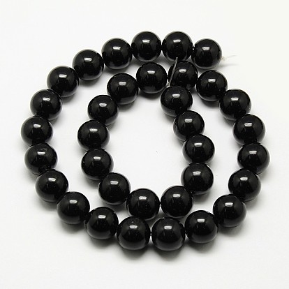 Natural Malaysia Jade Bead Strands, Round Dyed Beads