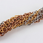 Вакуумное покрытие 304 кабельная цепь из нержавеющей стали для изготовления ожерелий, с карабин-лобстерами , 23.6 дюйм (599 мм)