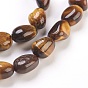 Natural Tiger Eye Beads Strands, Tumbled Stone, Nuggets