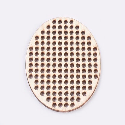 Wooden Needlecraft Cross-stitch Embroidered Blank Disc