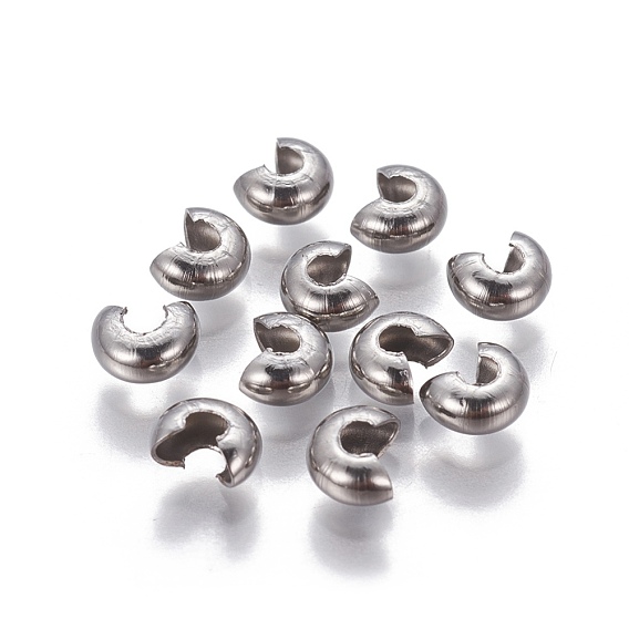 304 housses de perles à sertir en acier inoxydable