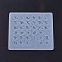 Moules à pendentif en silicone, moules de résine, pour la résine UV, fabrication de bijoux en résine époxy, nombre et alphabet
