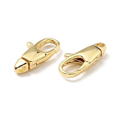 Brass Swivel Lobster Claw Clasps, for Jewelry Making Findings, Cadmium Free & Lead Free, Long-Lasting Plated