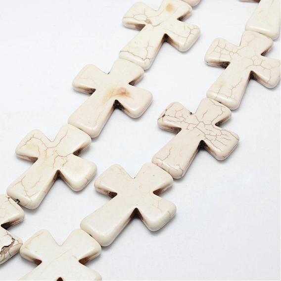 Synthetic Magnesite Bead Strands, Cross