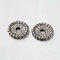Disc Tibetan Style Alloy Spacer Beads, 12x2mm, Hole: 2mm