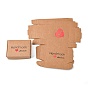 Boîte cadeau en papier kraft, décoration de mariage, boîtes pliantes, avec un motif de coeur