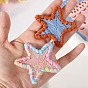 Star Cellulose Acetate & Woolen Yarn Alligator Hair Clips, Hair Accessories for Women and Girls