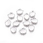 316 Surgical Stainless Steel Lace Edge Bezel Cups, Cabochon Settings, Oval