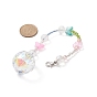 Teardrop & Butterfly Glass Suncatchers, with Glass Beads, Wall Pendant Hanging Ornament for Home Garden Decoration