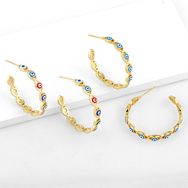 Retro Devil Eye Earrings, Minimalist Fashion Jewelry for Women