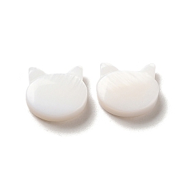 Perles de coquillages naturels d'eau douce, forme de tête de chat