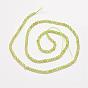 Natural Peridot Bead Strands, Faceted, Round