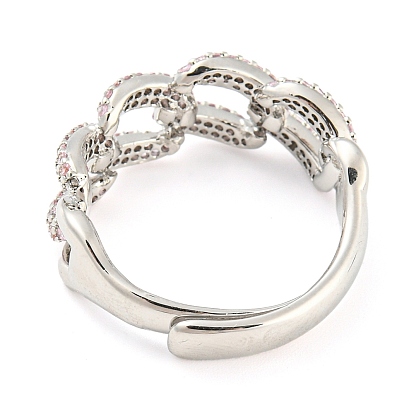 Бордюрные цепи в форме кубического циркония регулируемые кольца, платиновое латунное кольцо, без свинца и без кадмия
