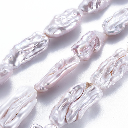 Natural Keshi Pearl Beads Strands, Cultured Freshwater Pearl, Nuggets