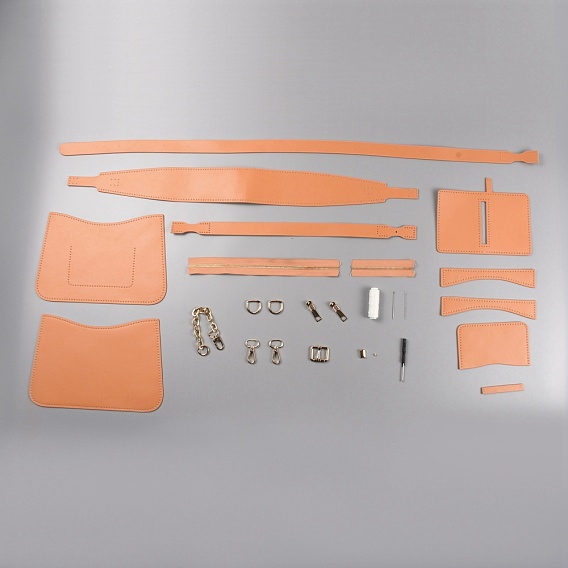 Kits de fabricación de paquetes axilares de bricolaje, incluyendo cubierta de cuero de imitación y aleaciones y fornituras de hierro