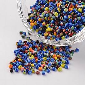 12/0 Opaque Colours Seep Glass Beads, Round Seed Beads, 1.5~2x2mm, Hole: 0.5mm, about 22500pcs/450g