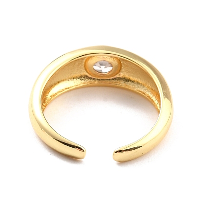 Массивное открытое кольцо-манжета из прозрачного кубического циркония для женщин, без кадмия, без никеля и без свинца