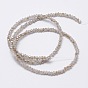 Faceted Rondelle Half Rainbow Plated Electroplate Glass Beads Strands