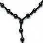 Gemstone Pendant Necklaces, with Polyester Braided Rope, Cross
