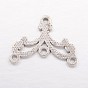 Alloy Chandelier Components, Lead Free and Cadmium Free, about 27mm long, 21mm wide, 1.5mm thick, hole: 2mm