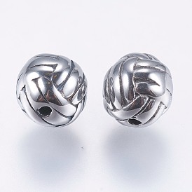 304 Stainless Steel Beads, Sports Beads,  Volleyball