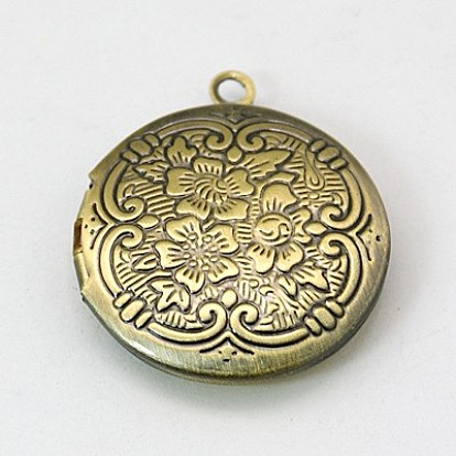 Brass Locket Pendants, Photo Frame Charms for Necklaces, Mixed Shapes and Mixed Color, 10~20x11~20x4~6mm