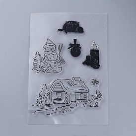 Tampons en silicone de Noël, pour scrapbooking diy, album photo décoratif, fabrication de cartes, feuilles de timbres