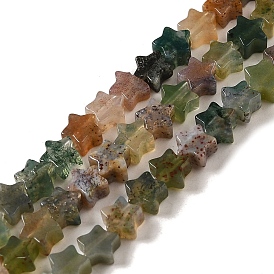 Natural Indian Agate Beads Strands, Star