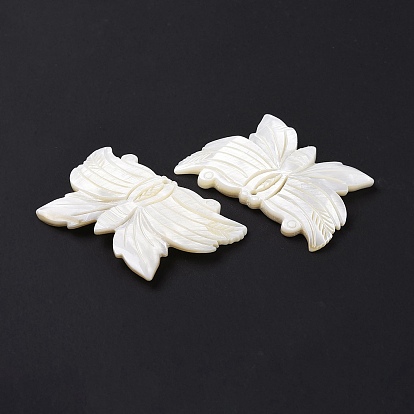 Natural Freshwater Shell Pendants, Dragonfly Charm