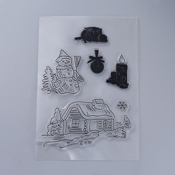 Рождественские силиконовые штампы, для diy scrapbooking, фотоальбом декоративный, изготовление карт, штампы