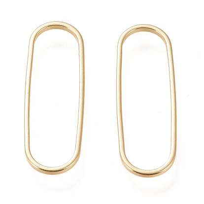 Brass Linking Ring, Long-Lasting Plated, Oval