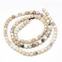 Facettes rondes naturelles blanc opale africain perles brins