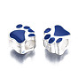 Alloy Enamel European Beads, Large Hole Beads, Silver, Claw Print