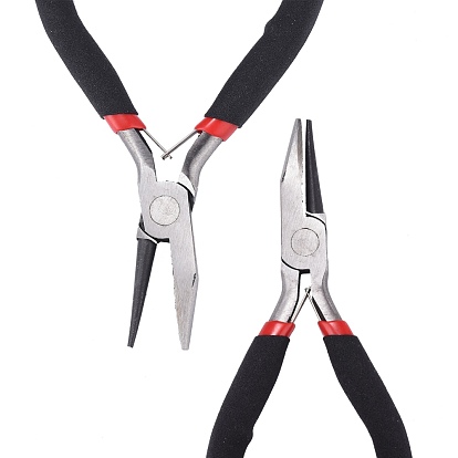 Carbon Steel Jewelry Pliers, Round Nose and Flat Forming Pliers, Polishing, One Groove Side