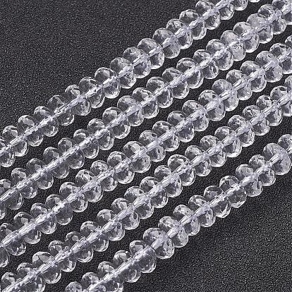 Quartz synthétique perles de cristal brins, facette, rondelle