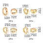 100Pcs 4 Style CCB Plastic Bead Frames, Heart & Flower & Oval & Ring