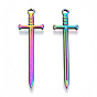 201 Stainless Steel Pendants, Sword Charm