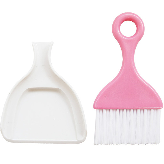 Plastic Mini Dustpan and Brush Set, Portable Cleaning Brush and Dustpan Combo